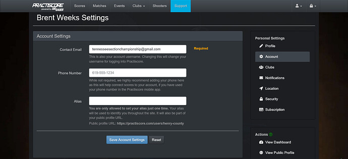 Screenshot 2025-01-31 at 17-07-13 Account Settings Brent Weeks PractiScore